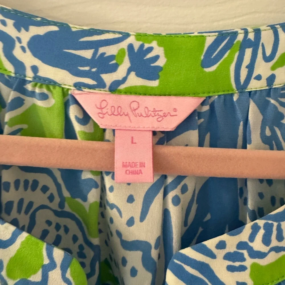 Lilly Pulitzer Camille Silk Top - Picture 3 of 4